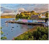 Rompecabezas de 1000 piezas para adultos, vista en Portree Before Sunset Isle of Skye Scotland, madera premium, perfecta impresión transparente entrelazada