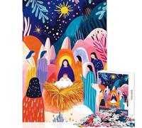 Rompecabezas de 1000 Piezas para Adultos vívida visión fauvista de la Adoración de los Pastores Juguete Educativo Regalo de cumpleaños para Juego Educativo descompresión Intelectual tamaño 38x52cm