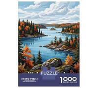 Rompecabezas De 1000 Piezas para Adultos Wabakimi Lake, Canada Landscape Rompecabezas Juego De Ingenio Alivia El Estrés Cumpleaños 70x50cm/1000pcs