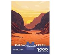 Rompecabezas De 1000 Piezas para Adultos Wadi Rum Trail, Jordan Landscape Rompecabezas para Adultos Juguete Decoración De Pared Desafío Difícil Diversión Actividades En Casa, 52x38cm/1000pcs