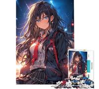 Rompecabezas de 1000 Piezas para Adultos Waifu con Uniforme Escolar Ayuda a ejercitar el Cerebro Decoración para el hogar Juguete Educativo para Mayores de 14 años (38x52cm)