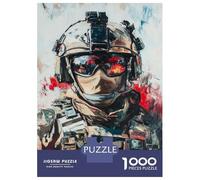 Rompecabezas De 1000 Piezas para Adultos Warrior's Gaze Rompecabezas para Adultos Juegos Divertidos Una Obra De Arte Oferta como Regalos para Toda La Familia 52x38cm/1000pcs