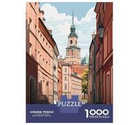 Rompecabezas De 1000 Piezas para Adultos Warsaw, Poland Cityscape Rompecabezas para Adultos Juguetes Antiestrés Patrón De Ensamblaje Cumpleaños 70x50cm/1000pcs