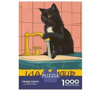 Rompecabezas De 1000 Piezas para Adultos Wash Your Paws Cat Art Rompecabezas para Adolescentes Juego De Ingenio Análisis Y Lógica Difícil Y Desafiante 70x50cm/1000pcs