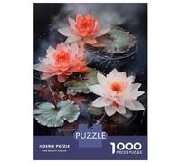 Rompecabezas De 1000 Piezas para Adultos Water Lily Pond Decor Rompecabezas para Adultos Juegos Divertidos Decoración De Pared Cumpleaños Y Navidad 38x26cm/1000pcs