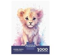 Rompecabezas De 1000 Piezas para Adultos Watercolor Baby Leopard Rompecabezas para Adultos Juegos Relajantes para La Diversión Familiar Interacción Entre Padres E Hijos 70x50cm/1000pcs