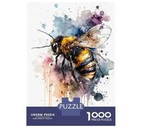 Rompecabezas De 1000 Piezas para Adultos Watercolor Bee Rompecabezas para Adultos Juegos De Relajación Regalos para Mujeres Desafío Educativo 70x50cm/1000pcs