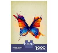 Rompecabezas De 1000 Piezas para Adultos Watercolor Butterfly Rompecabezas para Adultos Juego Familiar Regalos para Mujeres Regalos para Amigos Y Familiares 52x38cm/1000pcs