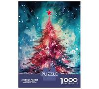 Rompecabezas De 1000 Piezas para Adultos Watercolor Christmas Tree Rompecabezas para Adultos Juguetes DIY Regalos para Mujeres Regalos para Amigos Y Familiares 38x26cm/1000pcs