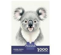 Rompecabezas De 1000 Piezas para Adultos Watercolor Koala Portrait Rompecabezas para Adultos: Análisis Práctico del Juego Y Lógica, Toda La Familia 38x26cm/1000pcs