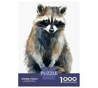Rompecabezas De 1000 Piezas para Adultos Watercolor Raccoon Rompecabezas para Adultos Juego De Ingenio Decoración Perfecta Regalos De Cumpleaños Y Únicos 70x50cm/1000pcs