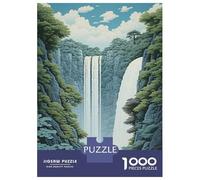 Rompecabezas De 1000 Piezas para Adultos Waterfall Japan Painting Rompecabezas para Adultos Juegos De Relajación Una Obra De Arte Regalos para Amigos Y Familiares 52x38cm/1000pcs