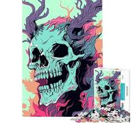 Rompecabezas de 1000 Piezas para Adultos Wendigo Pastel Vector Art Ayuda a ejercitar el Cerebro Decoración del hogar Juguete Educativo para Mayores de 14 años (38x52cm)