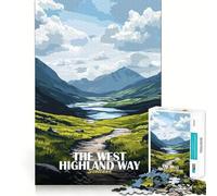 Rompecabezas de 1000 Piezas para Adultos West Highland Way, Escocia Decoración práctica y Divertida Juguete para ejercitar la Mente Regalo Ideal para divertirse en Navidad (50x75cm)