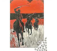 Rompecabezas De 1000 Piezas para Adultos Western Horsemen Art Print Rompecabezas para Adultos Juego De Ingenio Una Obra De Arte Interacción Entre Padres E Hijos 70x50cm/1000pcs