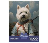 Rompecabezas De 1000 Piezas para Adultos Westie The Samurai Rompecabezas para Adultos Juegos De Relajación para La Diversión Familiar Interacción Entre Padres E Hijos 38x26cm/1000pcs