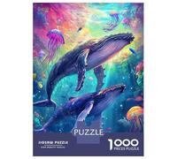Rompecabezas De 1000 Piezas para Adultos Whale Dreams Rompecabezas para Adultos Juegos Divertidos Corte De Precisión Actividades Divertidas En Casa, 70x50cm/1000pcs