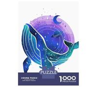 Rompecabezas De 1000 Piezas para Adultos Whale Galaxy Watercolor Rompecabezas para Adultos Juegos Familiares Regalos De Corte De Precisión para Amigos Y Familiares 52x38cm/1000pcs