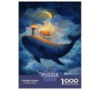 Rompecabezas De 1000 Piezas para Adultos Whale Island Dreamscape Rompecabezas para Adolescentes Juego Práctico Desafío Difícil Regalo De Cumpleaños, Regalos, 38x26cm/1000pcs