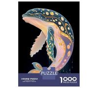 Rompecabezas De 1000 Piezas para Adultos Whale Leaping Into Stars Rompecabezas para Adultos Juegos De Relajación Regalo De Cumpleaños Interacción Entre Padres E Hijos 70x50cm/1000pcs