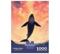 Rompecabezas De 1000 Piezas para Adultos Whale Leaping Sunset Rompecabezas para Adultos Juegos De Relajación Regalo De Cumpleaños Interacción Entre Padres E Hijos 38x26cm/1000pcs