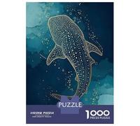 Rompecabezas De 1000 Piezas para Adultos Whale Shark Gold Line Art Rompecabezas para Adultos Juguetes Antiestrés Decoración Perfecta Cumpleaños Y Navidad 70x50cm/1000pcs