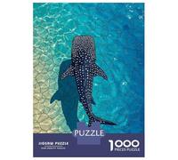 Rompecabezas De 1000 Piezas para Adultos Whale Shark Stained Glassed Rompecabezas para Adultos Juguete Decoración De Pared Difícil Difícil Y Desafío 38x26cm/1000pcs
