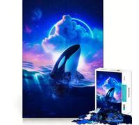 Rompecabezas de 1000 Piezas para Adultos What's In Above The Sea - Juego de Memoria Divertido - Componentes Resistentes y de Corte Limpio aliviar el estrés (50x75cm)