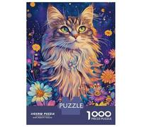 Rompecabezas De 1000 Piezas para Adultos Whiskered Floral Majesty -1 Rompecabezas para Adultos Juguetes Antiestrés Corte De Precisión Actividades Divertidas En Casa 70x50cm/1000pcs