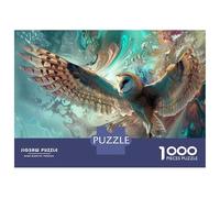 Rompecabezas De 1000 Piezas para Adultos Whispering Wings Mystical Owl Art Print Rompecabezas para Adolescentes Juguetes De Bricolaje Que Mejoran La Memoria Regalos De Cumpleaños Y Únicos 52x38cm/100