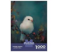 Rompecabezas De 1000 Piezas para Adultos White Bird on Branch Rompecabezas De Juguete Decoración De Pared Una Obra De Arte Cumpleaños Y Navidad 38x26cm/1000pcs
