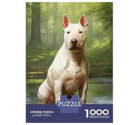 Rompecabezas De 1000 Piezas para Adultos White Bull Terrier Rompecabezas para Adultos Juegos Relajantes para La Diversión Familiar Interacción Entre Padres E Hijos 70x50cm/1000pcs