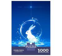 Rompecabezas De 1000 Piezas para Adultos White Celestial Rabbit Rompecabezas para Adultos Juegos De Relajación Regalo De Cumpleaños Interacción Entre Padres E Hijos 38x26cm/1000pcs