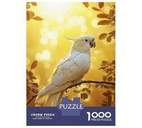 Rompecabezas De 1000 Piezas para Adultos White Cockatoo in Golden Light Rompecabezas Juegos Relajantes Mejora La Memoria Oferta como Regalo para Toda La Familia 52x38cm/1000pcs
