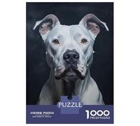Rompecabezas De 1000 Piezas para Adultos White Dogo Argentino Portrait Rompecabezas para Adultos Juegos De Relajación Regalos para Mujeres Desafío Educativo 70x50cm/1000pcs