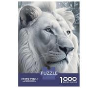Rompecabezas De 1000 Piezas para Adultos White Fantasy Lion Rompecabezas para Adultos Juego Práctico Decoración De Pared Regalos para Amigos Y Familiares 70x50cm/1000pcs