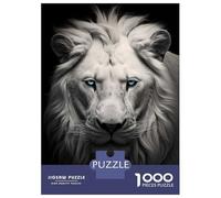 Rompecabezas De 1000 Piezas para Adultos White Lion King Rompecabezas para Adultos Juego Práctico Decoración del Hogar Regalos De Cumpleaños Y Únicos 52x38cm/1000pcs