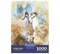 Rompecabezas De 1000 Piezas para Adultos White Mountain Goat Running Rompecabezas para Adultos Juego De Ingenio Decoración Perfecta Regalos De Cumpleaños Y Únicos 70x50cm/1000pcs