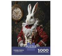 Rompecabezas De 1000 Piezas para Adultos White Rabbit Costume for Men Rompecabezas para Adultos Juguetes Antiestrés Carrera De Velocidad Manual Interacción Entre Padres E Hijos 38x26cm/1000pcs