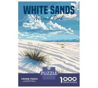 Rompecabezas De 1000 Piezas para Adultos White Sands National Park Rompecabezas para Adultos Juguetes Antiestrés Vacaciones En Casa Matar El Tiempo Desafiante De Completar 38x26cm/1000pcs