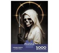 Rompecabezas De 1000 Piezas para Adultos White Santa Muerte Rompecabezas para Adultos Juguetes Antiestrés Corte De Precisión Actividades Divertidas En Casa 70x50cm/1000pcs