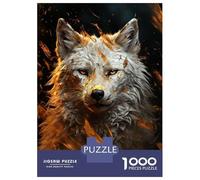 Rompecabezas De 1000 Piezas para Adultos White Wolf in Gold Rompecabezas para Adultos Juegos Relajantes Análisis Y Lógica Oferta como Regalos para Toda La Familia 38x26cm/1000pcs