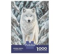 Rompecabezas De 1000 Piezas para Adultos White Wolf in Winter Forest Rompecabezas para Adultos Juegos De Relajación Análisis Y Lógica Reducción del Estrés Regalos 70x50cm/1000pcs