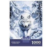 Rompecabezas De 1000 Piezas para Adultos White Wolf in Winter Rompecabezas para Adultos Juguete Decoración De Pared Regalos para Mujeres Difícil Y Desafiante 52x38cm/1000pcs