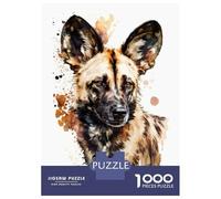 Rompecabezas De 1000 Piezas para Adultos Wild African Dog Rompecabezas para Adultos Juego Práctico Vacaciones En Casa Matar El Tiempo Regalos De Cumpleaños Y Únicos 70x50cm/1000pcs
