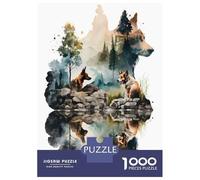Rompecabezas De 1000 Piezas para Adultos Wild Dogs Rompecabezas para Adultos Juego De Ingenio Una Obra De Arte Actividades Divertidas En Casa 70x50cm/1000pcs