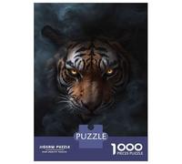 Rompecabezas De 1000 Piezas para Adultos Wild Tiger Halloween Rompecabezas para Adultos Juegos Divertidos Desafío Difícil Interacción Entre Padres E Hijos 38x26cm/1000pcs
