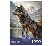 Rompecabezas De 1000 Piezas para Adultos Wild Wolf Majesty Rompecabezas para Adultos Juguetes Antiestrés para La Diversión Familiar Regalos De Cumpleaños Y Únicos 38x26cm/1000pcs