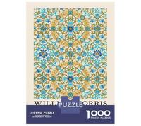Rompecabezas De 1000 Piezas para Adultos William Morris Blue Vine Botanical Rompecabezas para Adultos Juego Práctico Decoración del Hogar Regalos De Cumpleaños Y Únicos 52x38cm/1000pcs