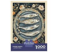 Rompecabezas De 1000 Piezas Para Adultos William Morris Sardines Kitchen Floral Rompecabezas Para Adultos Juegos Familiares Pero Regalos Divertidos Y Humorísticos Para Amigos Y Familiares 70x50cm/1000